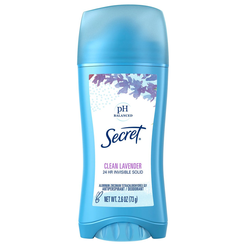 Secret Deodorant Solid 2.6oz Clean Lavender Antiperspirant