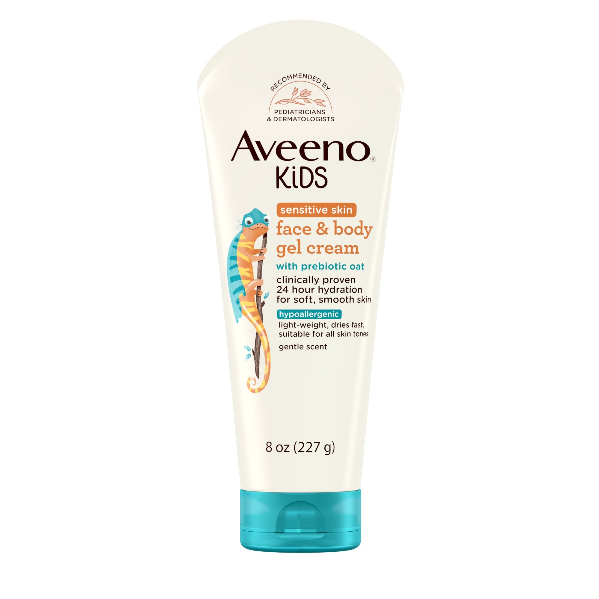 Aveeno Kids Face & Body Gel Cream Sensitive Skin 8oz Tube