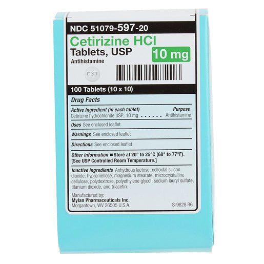 CETIRIZINE HCL TB 10MG 500