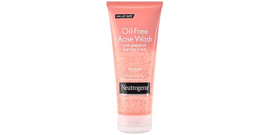 Neutrogena Oil Free Pink Grapefruit Acne Face Wash with Vitamin C, Travel Size