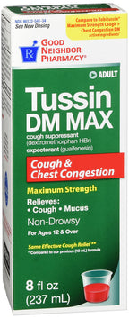 GNP TUSSIN DM MAX STRENGTH 20 MG LIQ 8OZ