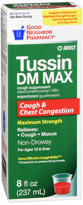 GNP TUSSIN DM MAX STRENGTH 20 MG LIQ 8OZ