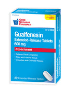 GNP MUCUS ER GUAIFENSIN 600 MG TAB 20CT