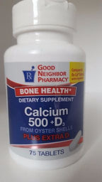 GNP CALCIUM+D 500 MG TAB 75