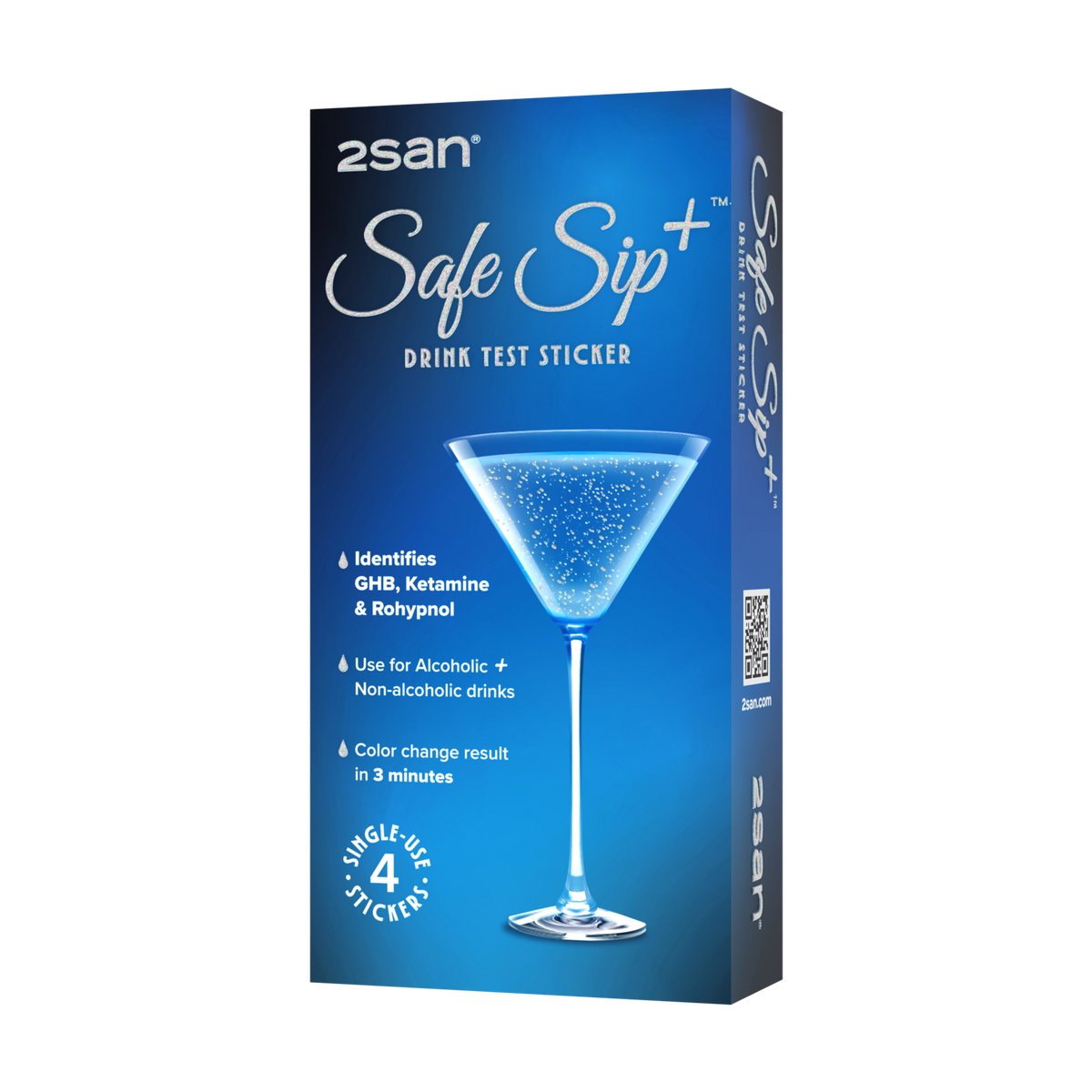 2SAN SAFE SIP PLS DRINK STICKER TEST 4CT