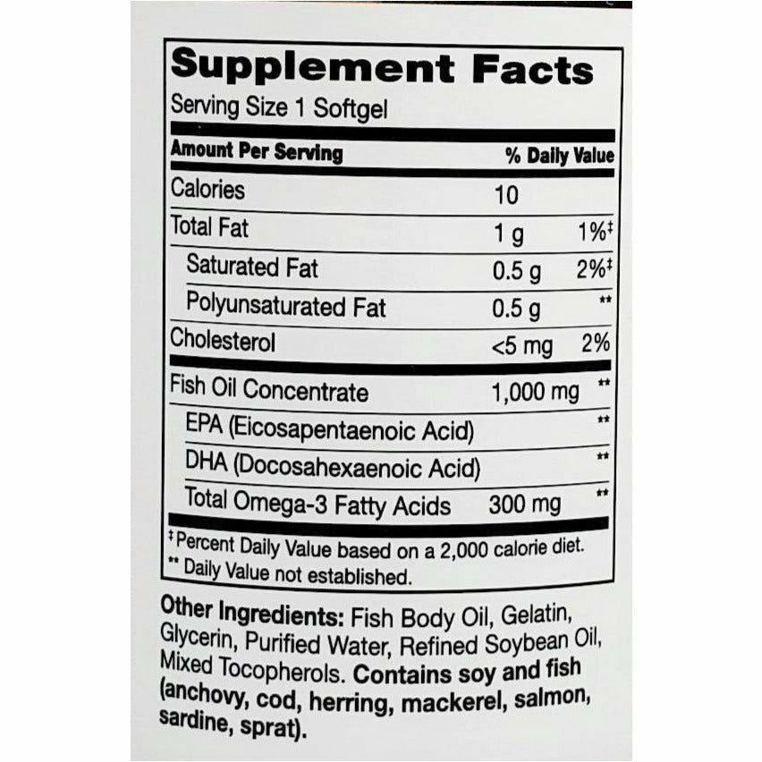 FISH OIL 1200MG SOFTGEL 140CT 21ST CENT
