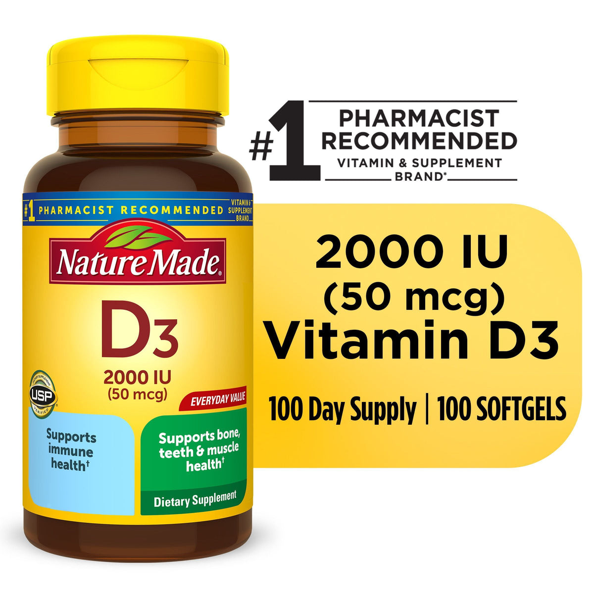 VITAMIN D3 GC 50MCG 100 SFG