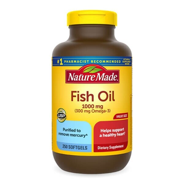 FISH OIL 1000MG SOFTGEL 250CT NAT MADE