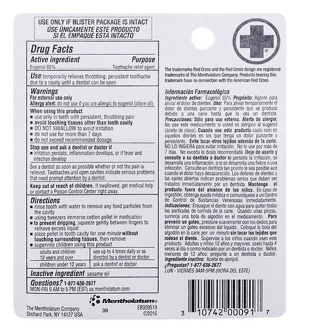RED CROSS TOOTHACHE DRP KT #403