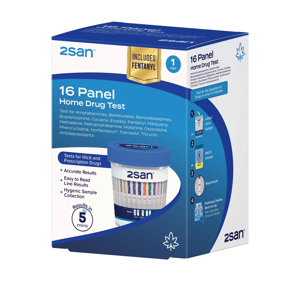 2SAN 16 PANEL HOME DRUG TEST