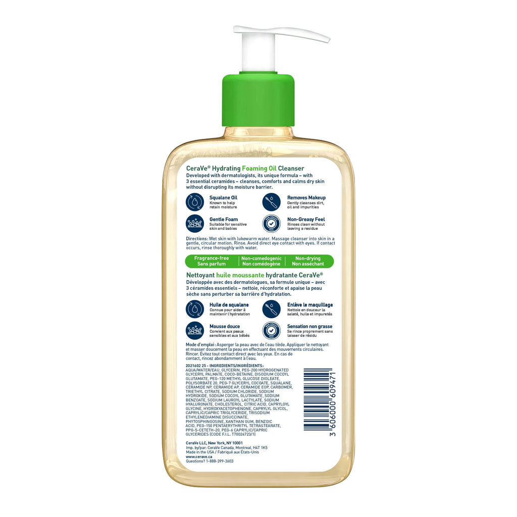 CERAVE HYDRAT FOAMING OIL CLEANSER 12 OZ