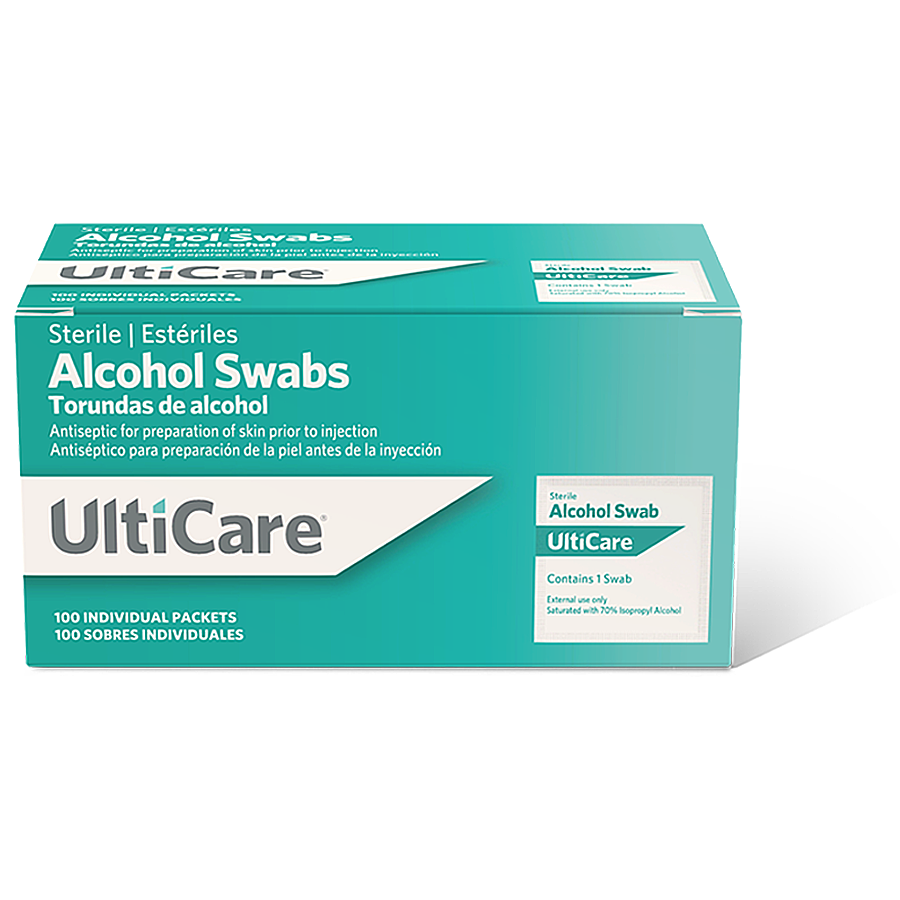 ALCOHOL SWAB 100CT ULTICARE