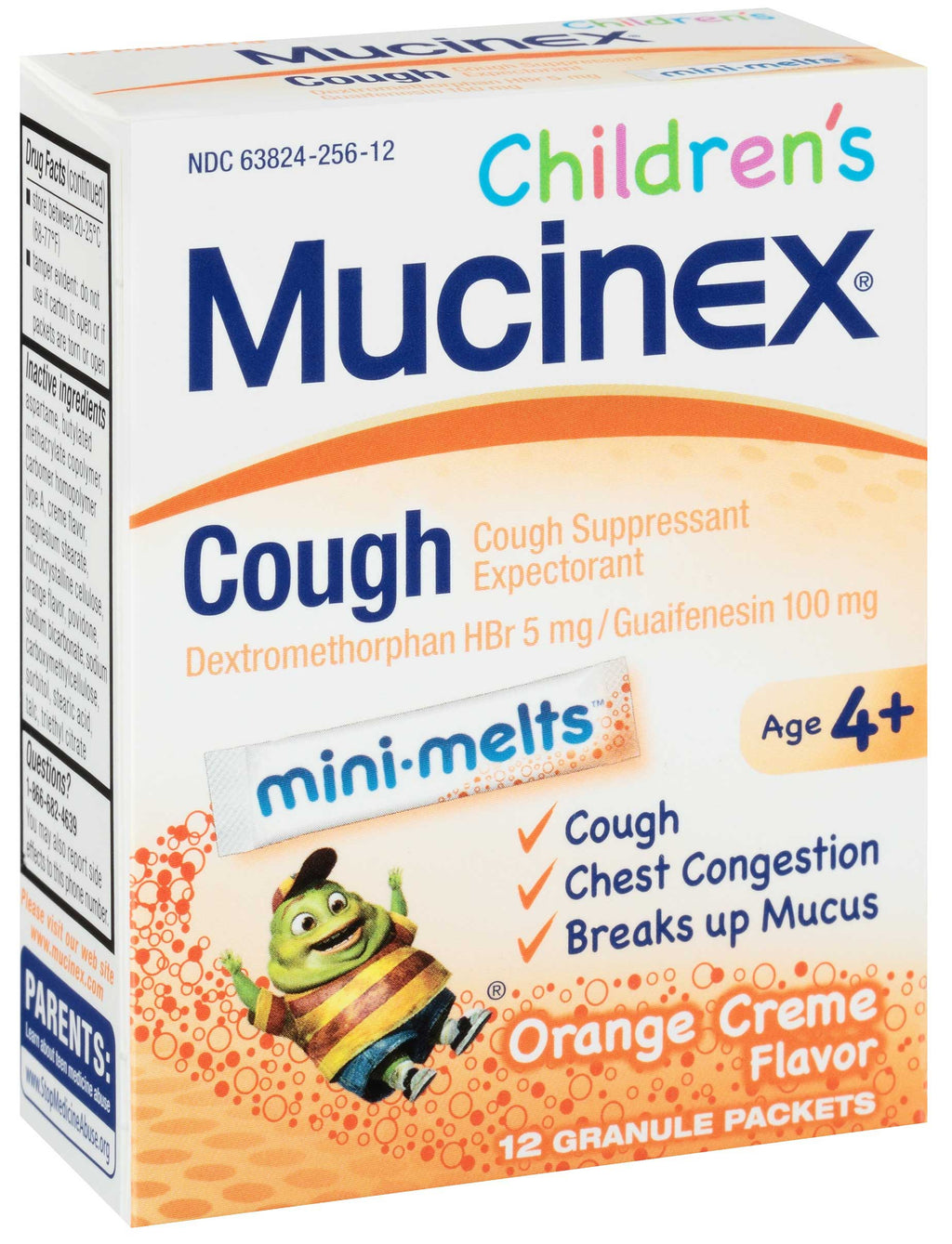 MUCINEX CHILD MINI MELTS CLD&FL PKT 12CT