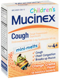 MUCINEX CHILD MINI MELTS CLD&FL PKT 12CT