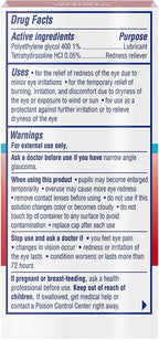 Visine Red Eye Hydrating Comfort Redness Relief Lubricating Eye Drops, 0.28 oz