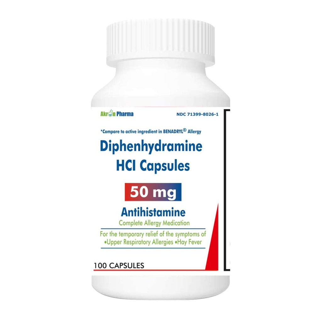 DIPHENHYDRAMINE HCL 50 MG CAP 100 UD
