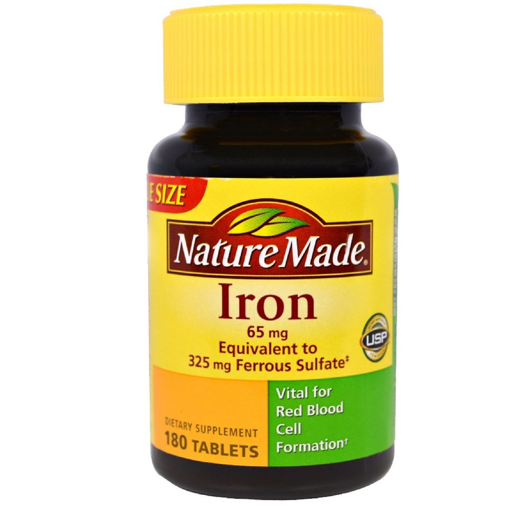 IRON 65MG TABLET 180CT NAT MADE