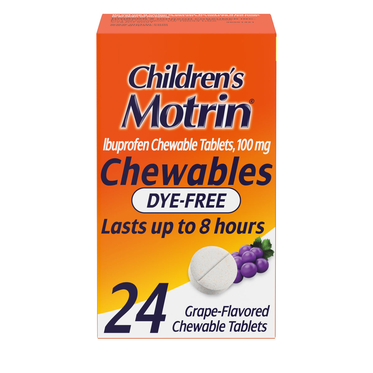 MOTRIN CHD CW 100MG 24 GRAPE DF