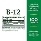 VITAMIN B-12 TB 1000MCG 100 SL