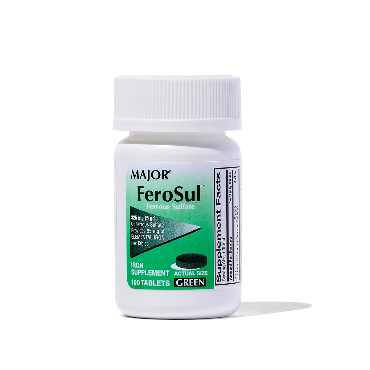FERROUS SULFATE 325MG TAB 100CT GERI-CR