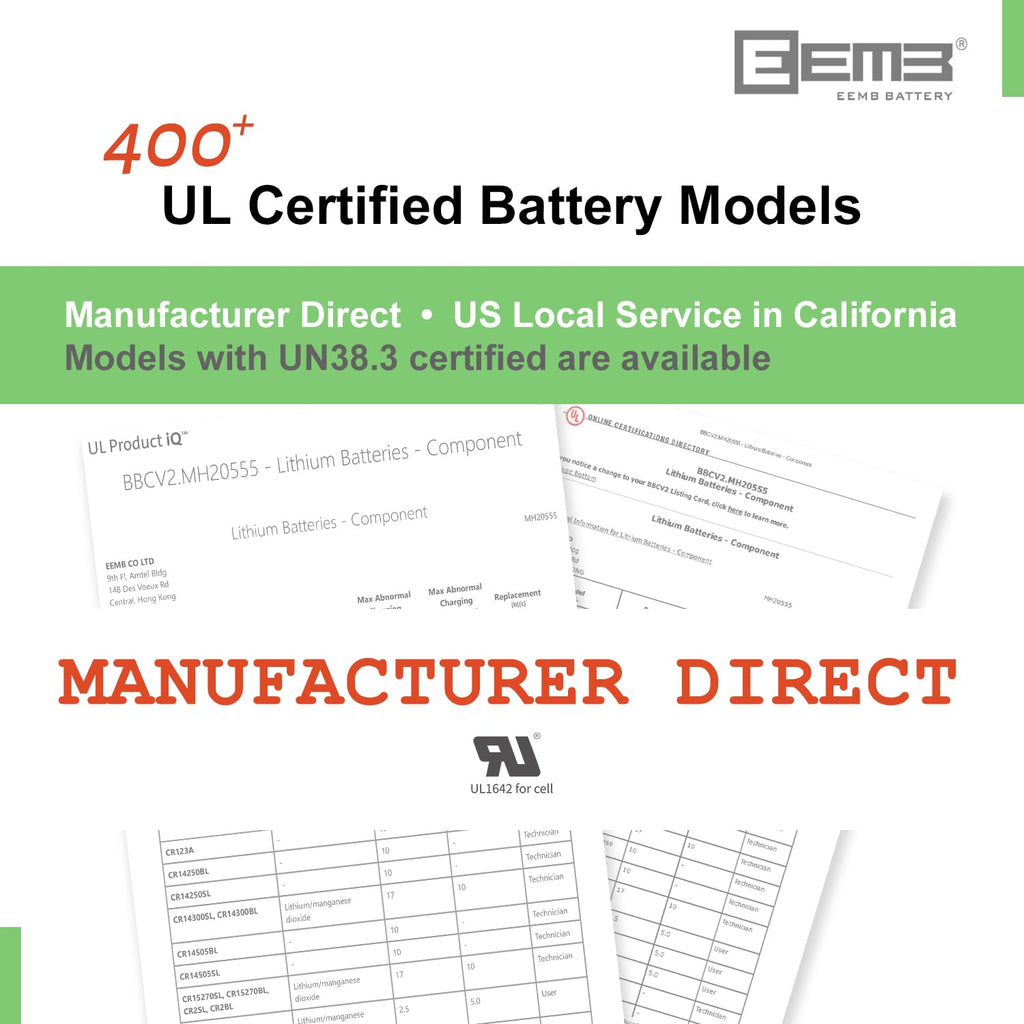 BATTERY ENG WC/LITH 6X1 ECR2025BP