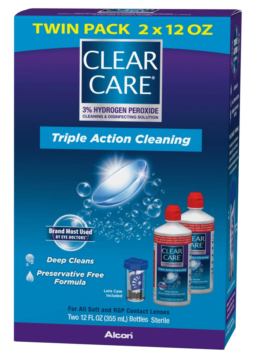 CLEAR CARE SL 2X12OZ TWIN PACK