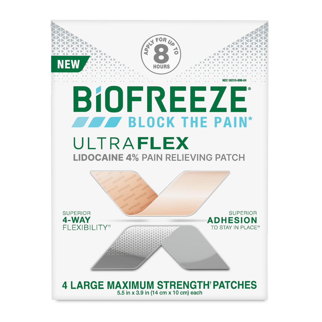 BIOFREEZE ULTRAFLEX LIDOCAINE 4% PAT 4CT