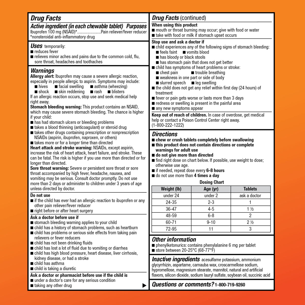 IBUPROFEN CHILD SS 100/5 4OZ BRY