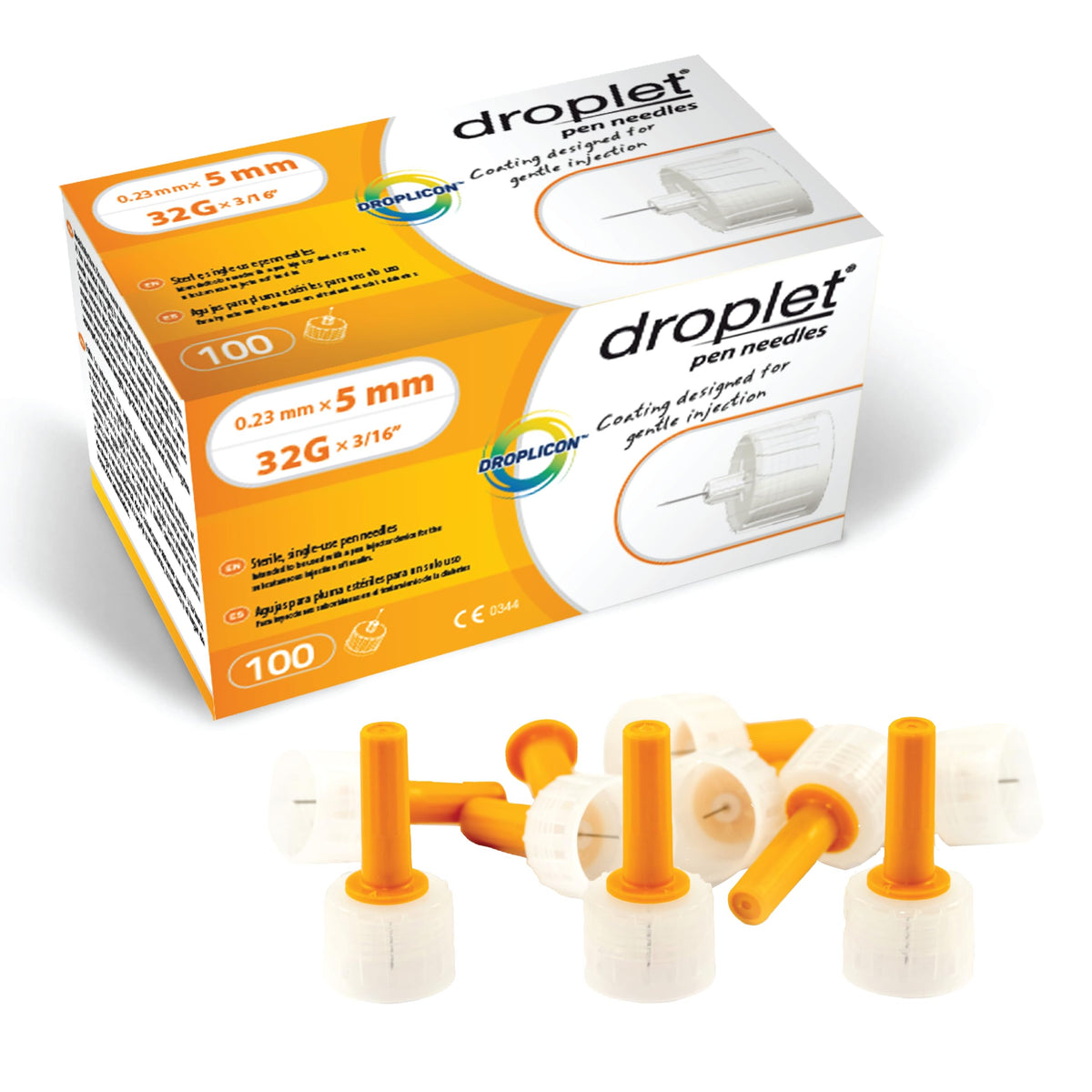 DROPLET PEN NEEDLES 31GX5MM 100CT