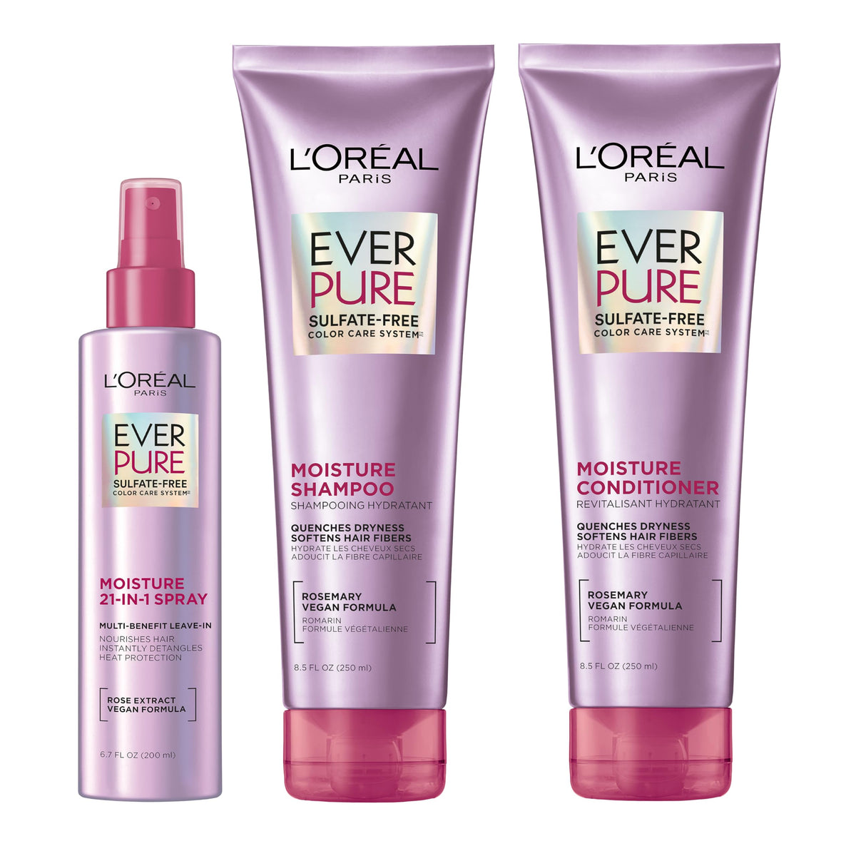 L'ORÉAL PARIS EverPure Moisture Rosemary Oil Conditioner for Dry Hair, 8.5 fl. oz.