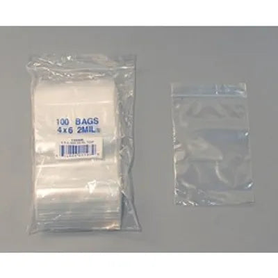 BAG ZIP WHITE BLOCK 2ML 4X6 1000CT ACTN