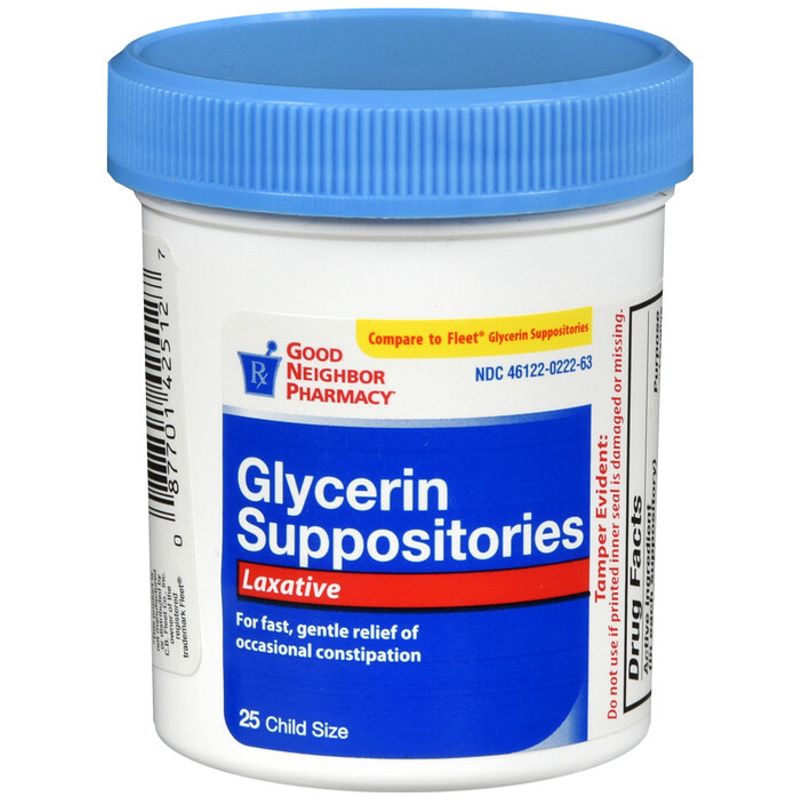GNP GLYCERINE SUPPOSITORY PEDIATRIC 25CT