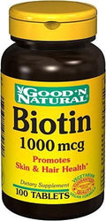 NB BIOTIN 1000MCG TABS 100CT