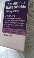 FEXOFENADINE HCL TB 180MG 30 ND