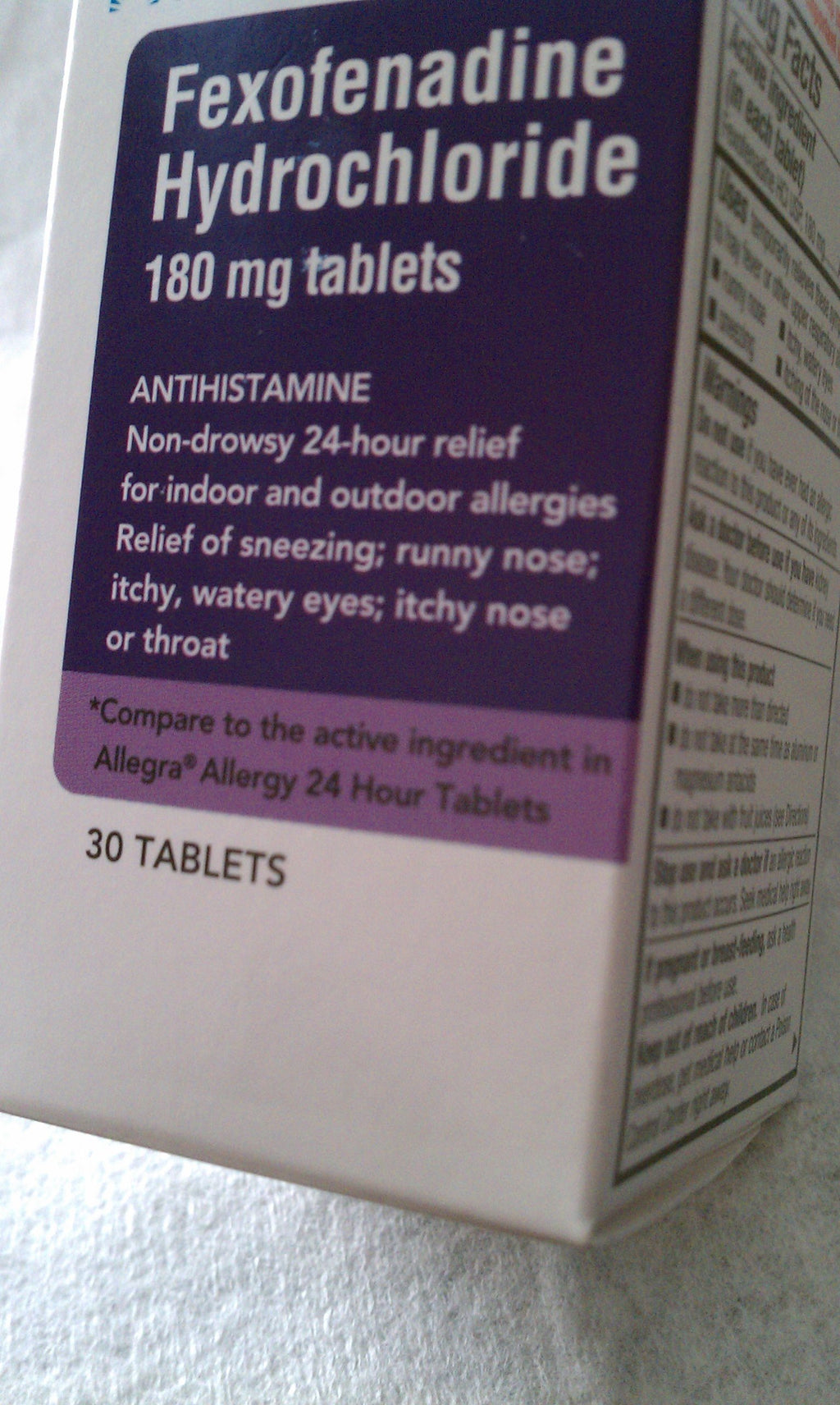 FEXOFENADINE HCL TB 180MG 100 24H