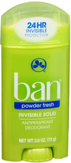Ban Deodorant 2.6oz Invisible Solid Shower Fresh