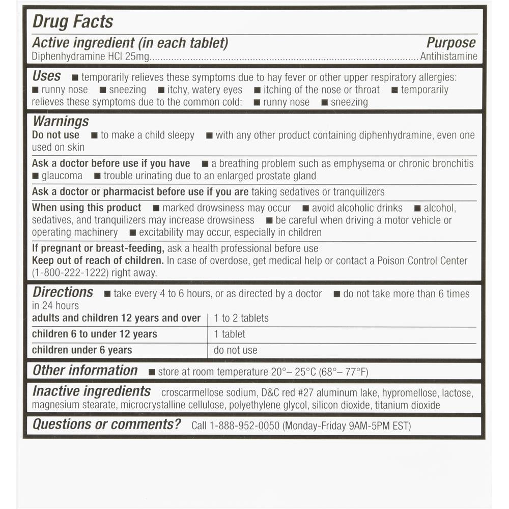 GNP DIPHEDRYL 25 MG MINITAB 24CT