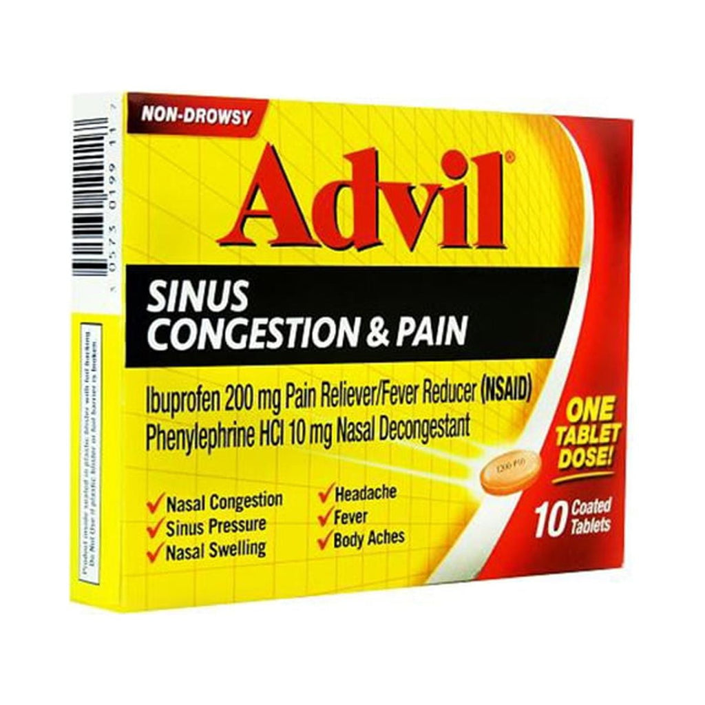 ADVIL SINUS CNG/P TB 10-200MG 10
