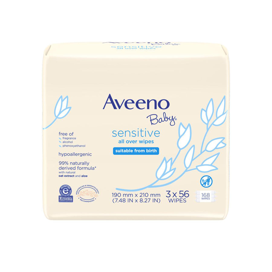 Aveeno Baby Wipes 64 Count Sensitive