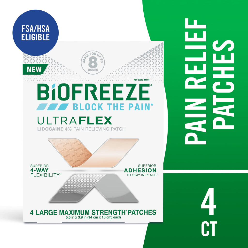 BIOFREEZE ULTRAFLEX LIDOCAINE 4% PAT 4CT