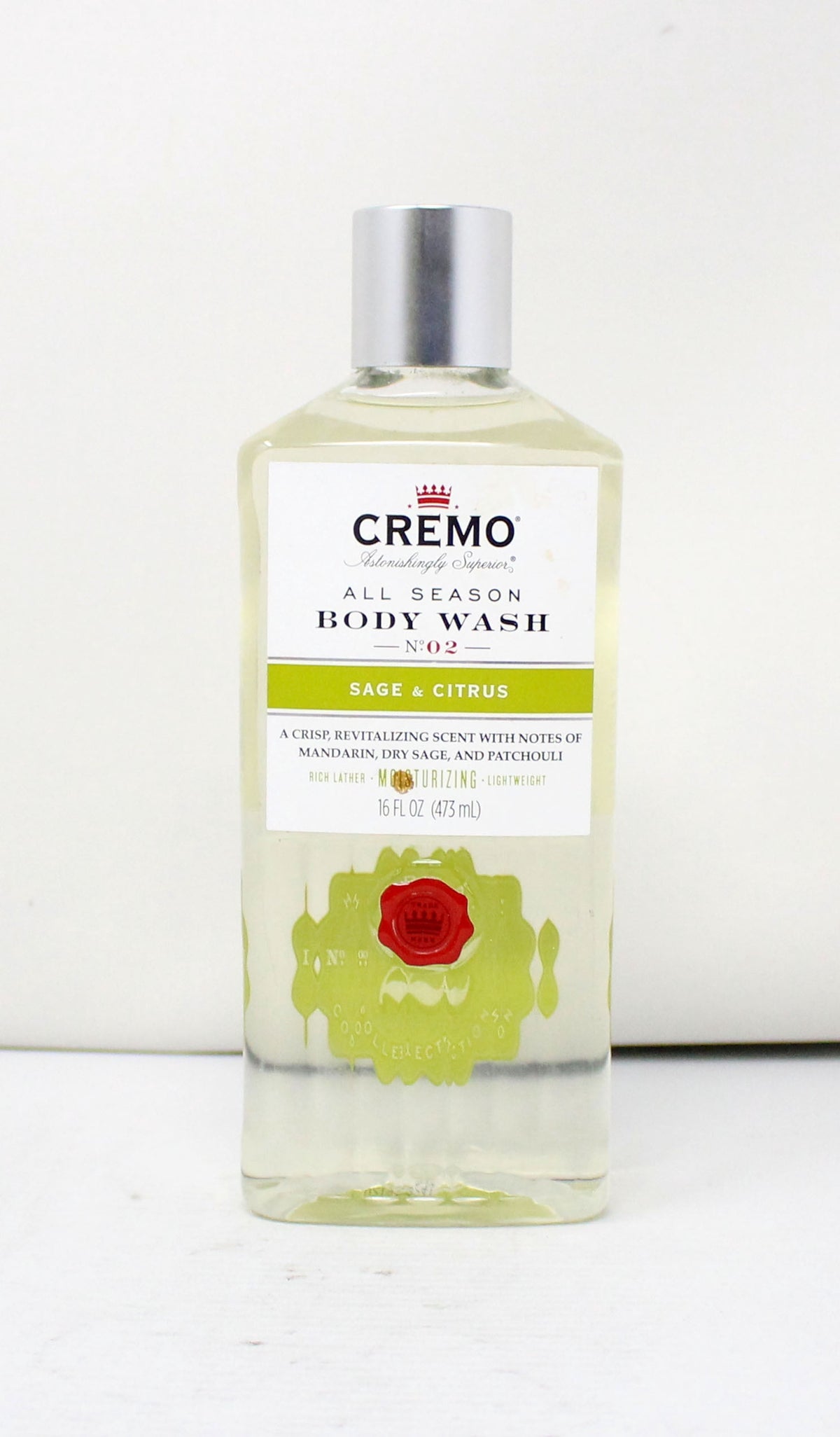 CREMO BODY WASH SAGE CITRUS LIQ 16OZ