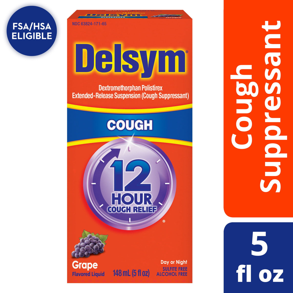 DELSYM COUGH+DM LQ 180ML CHY ADT