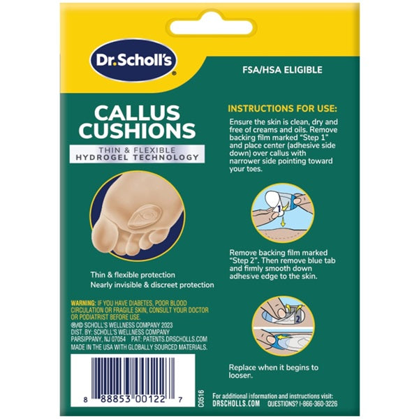 Dr. Scholls Callus Cushions Duragel 5 Count