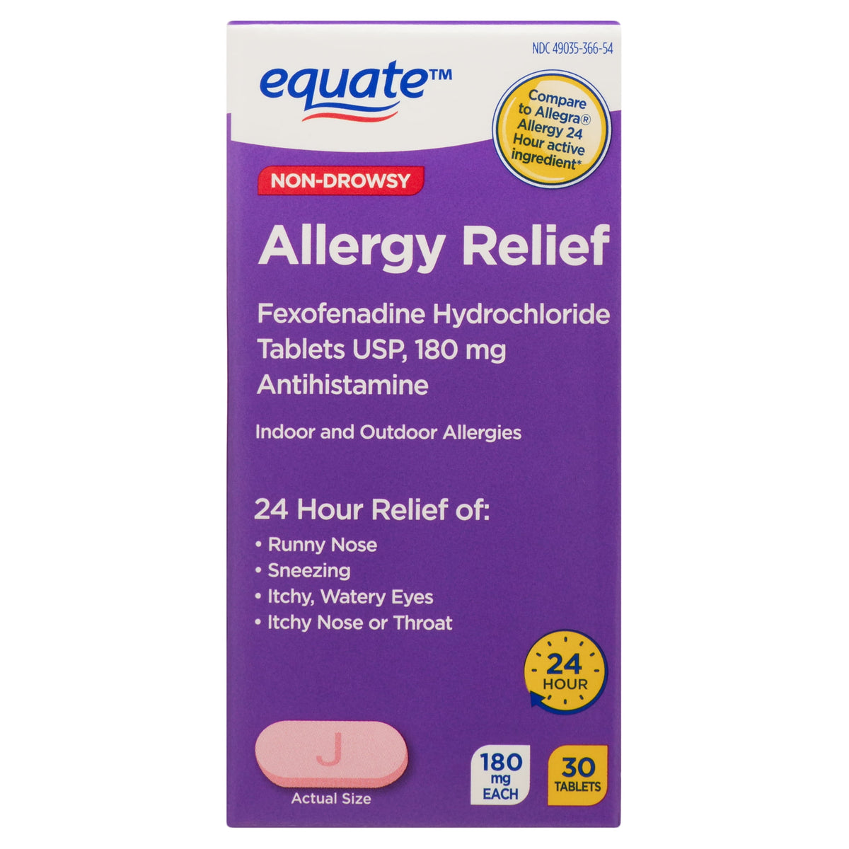 FEXOFENADINE HCL TB 180MG 30 CPLT