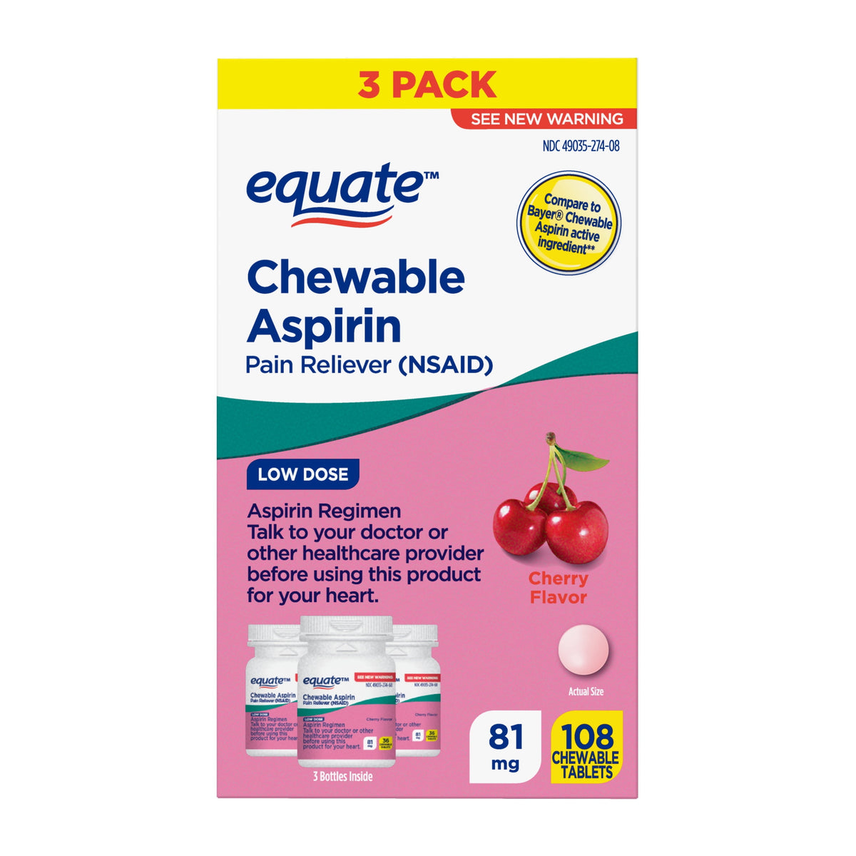 GNP ASPIRIN 81 MG EC TAB 300