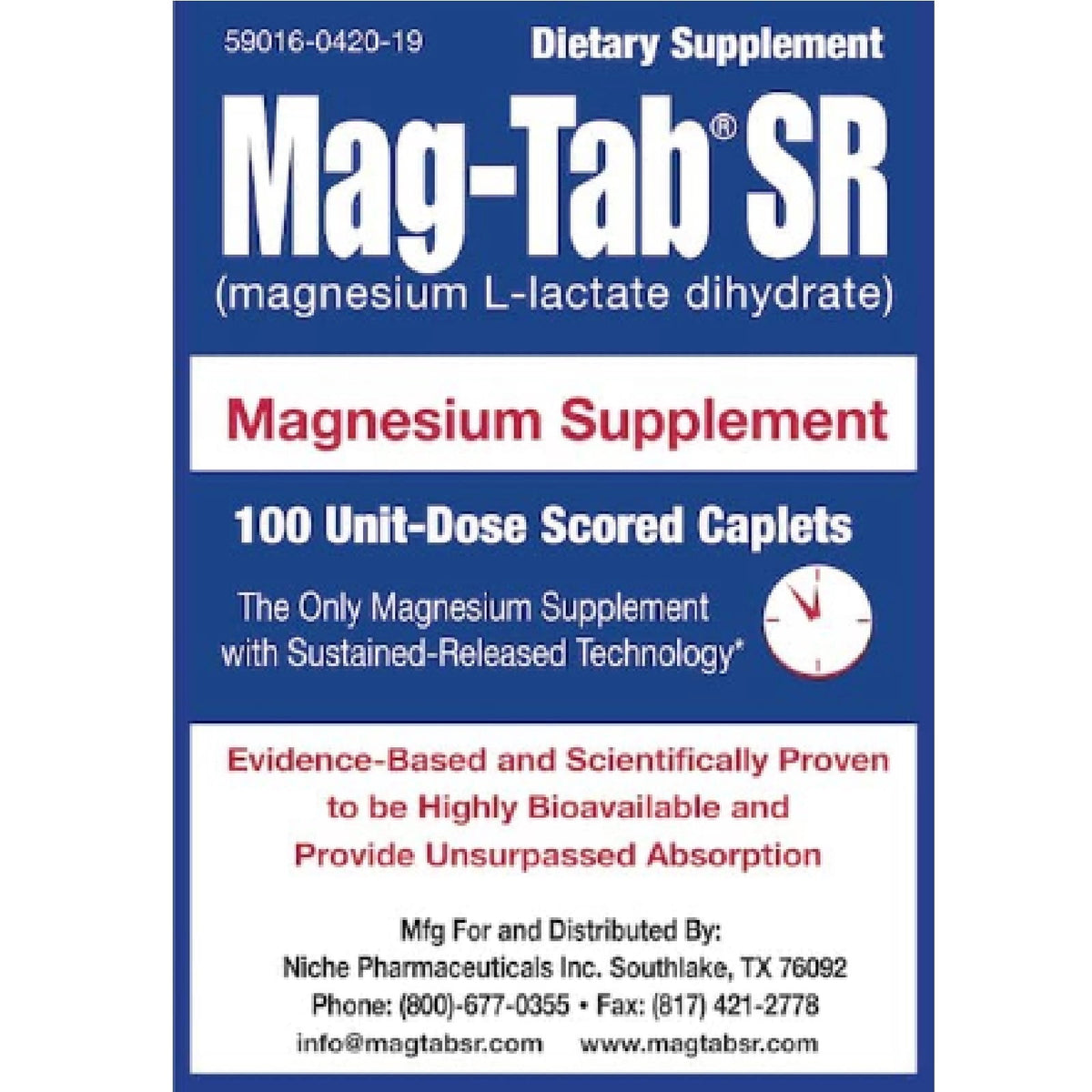 MAG-TAB SR TB 84MG 100 CPLT