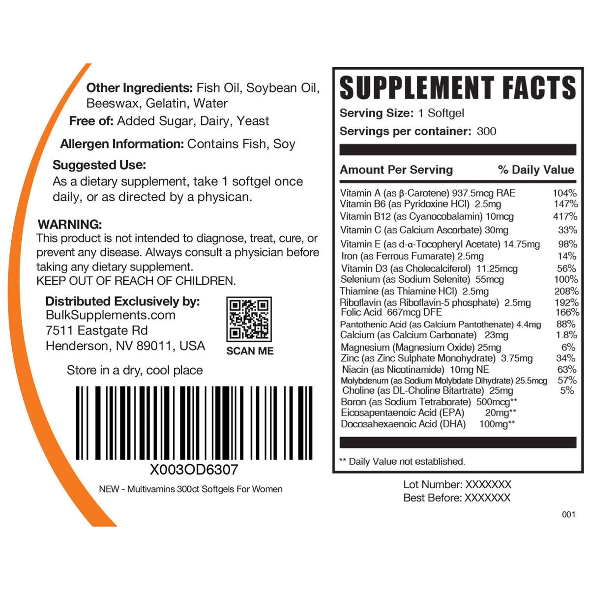DAILY WMN HLTH FRML TB 100