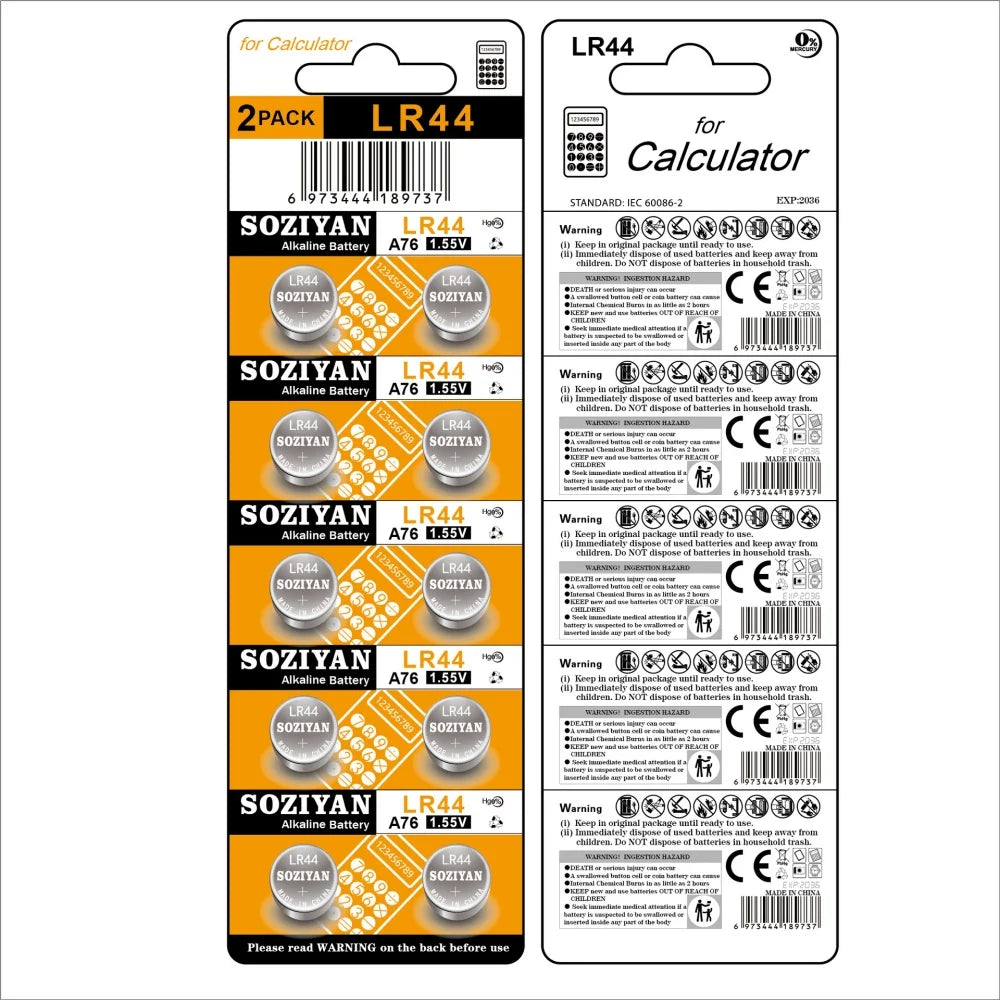 NEW 50-100pcs LR44 AG13 160mAh Button Cell Battery 1.5V 357 SR44 LR1154 Button Batteries For Watch Calculator Toy Remote Coin Cell