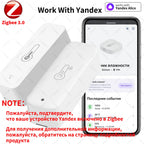 IP65 Zigbee Sensor Temperature Humidity Sensor Zigbee Hub Required workwith HA Home Assistant Alexa Yandex ZHA Zigbee2MQTT