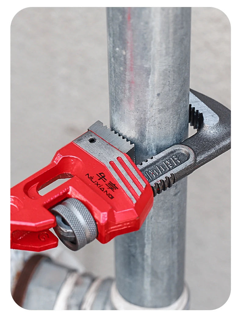 Heavy Duty Adjustable Pipe Wrench Multi-function Large Opening Plumbing Wrench  Steel Pipe Tool for Home Motorcycle Maintenance